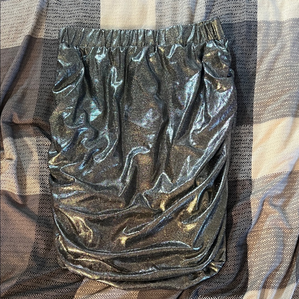 Metallic Silver Skirt